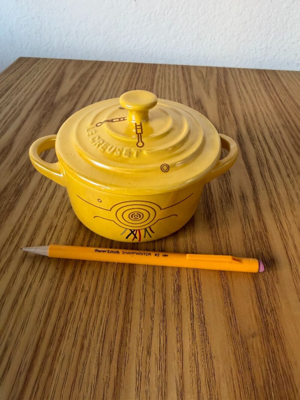 Star Wars Le Creuset Mini Cocotte C3P0 From Williams Sonoma, Unused NO BOX